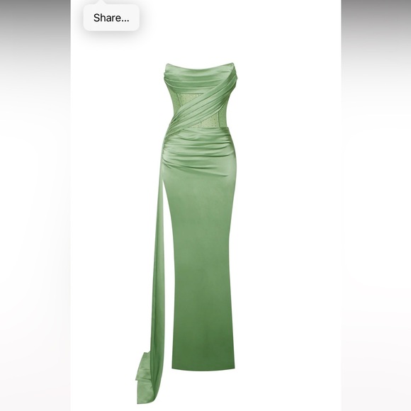 Miss Circle NEW UNUSED SIZE XS US 2 mint basil prom/wedding guest dress gown - Picture 6 of 6